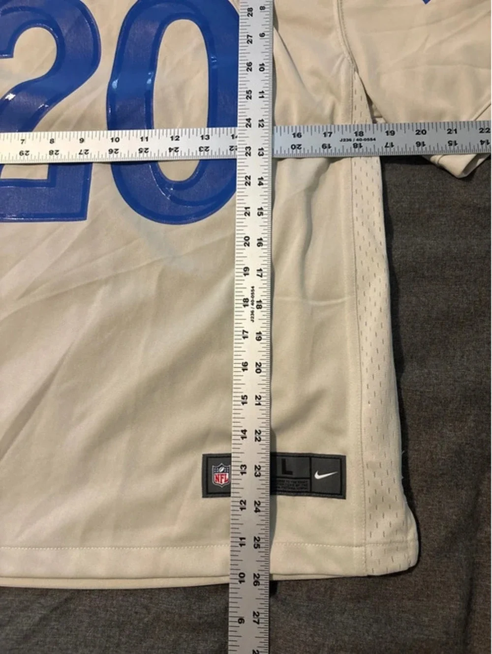 Los Angeles Rams Jersey Boys Large Beige NFL Football Nike Jalen Ramsey 20